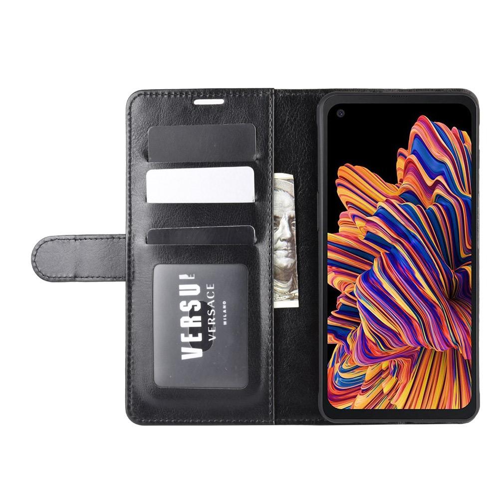 Portefeuille en cuir Samsung Galaxy Xcover Pro Noir