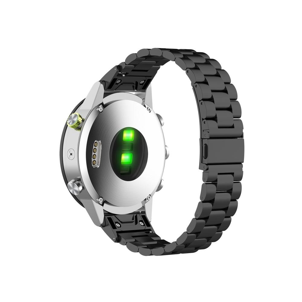 Bracelet en métal Garmin Fenix 7X, noir