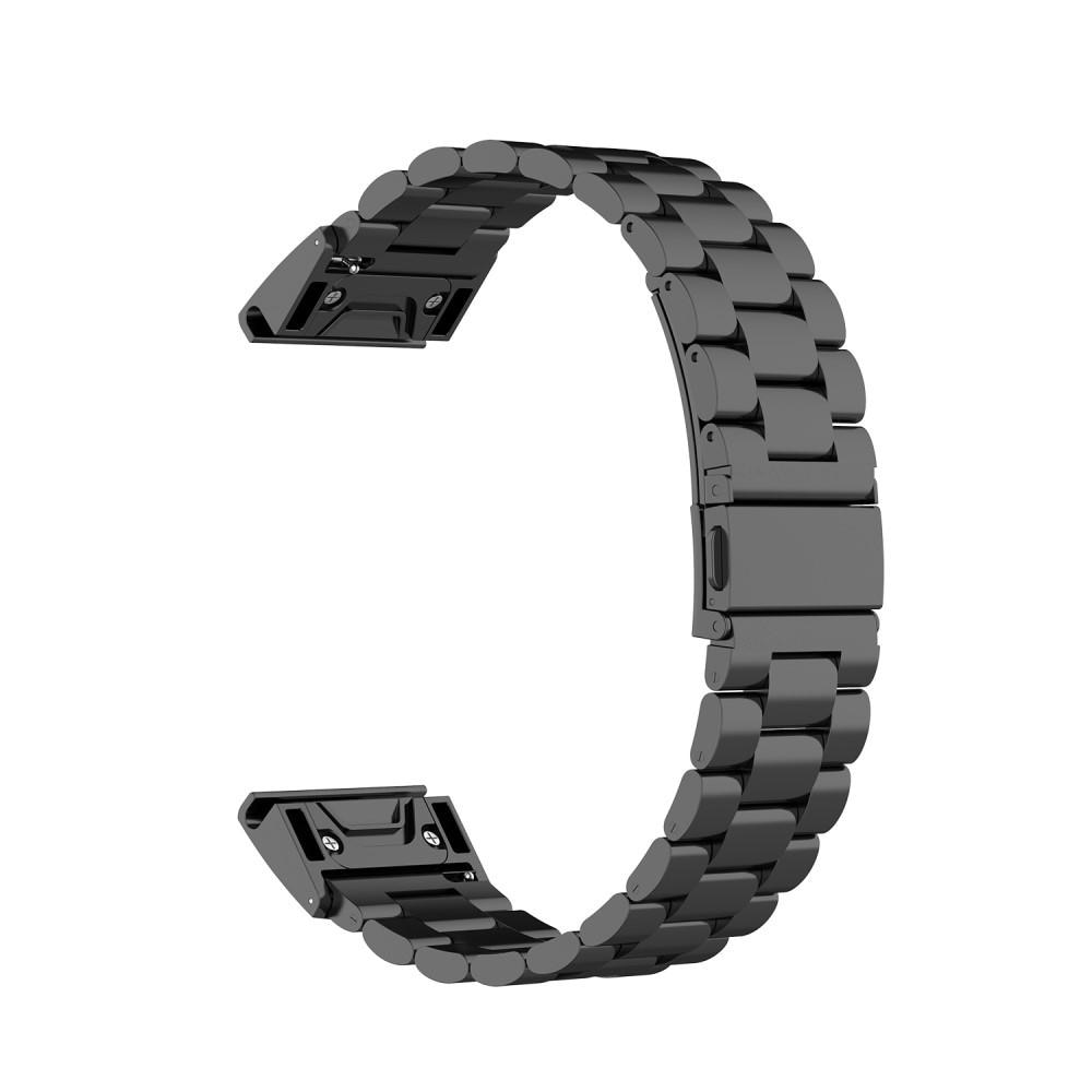 Bracelet en métal Garmin Fenix 6X, noir