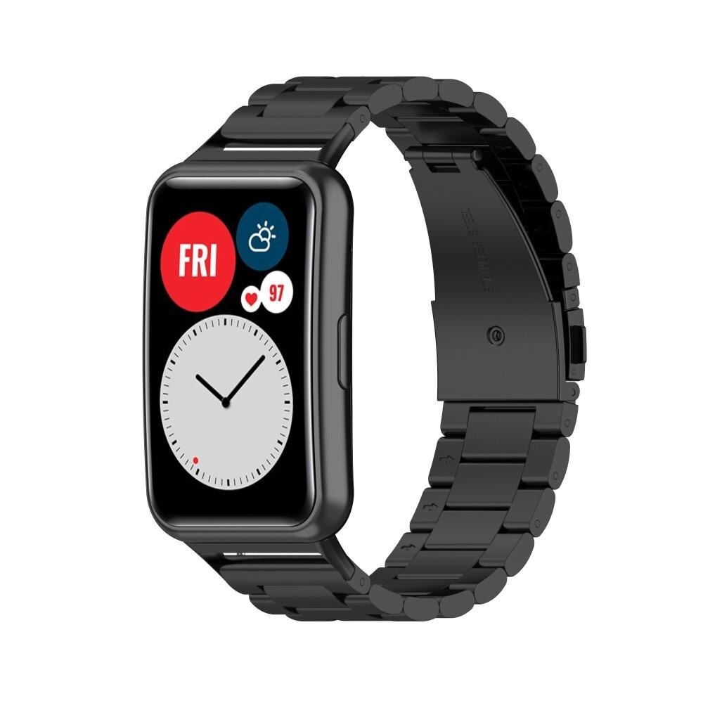 Bracelet en métal Huawei Watch Fit, Noir