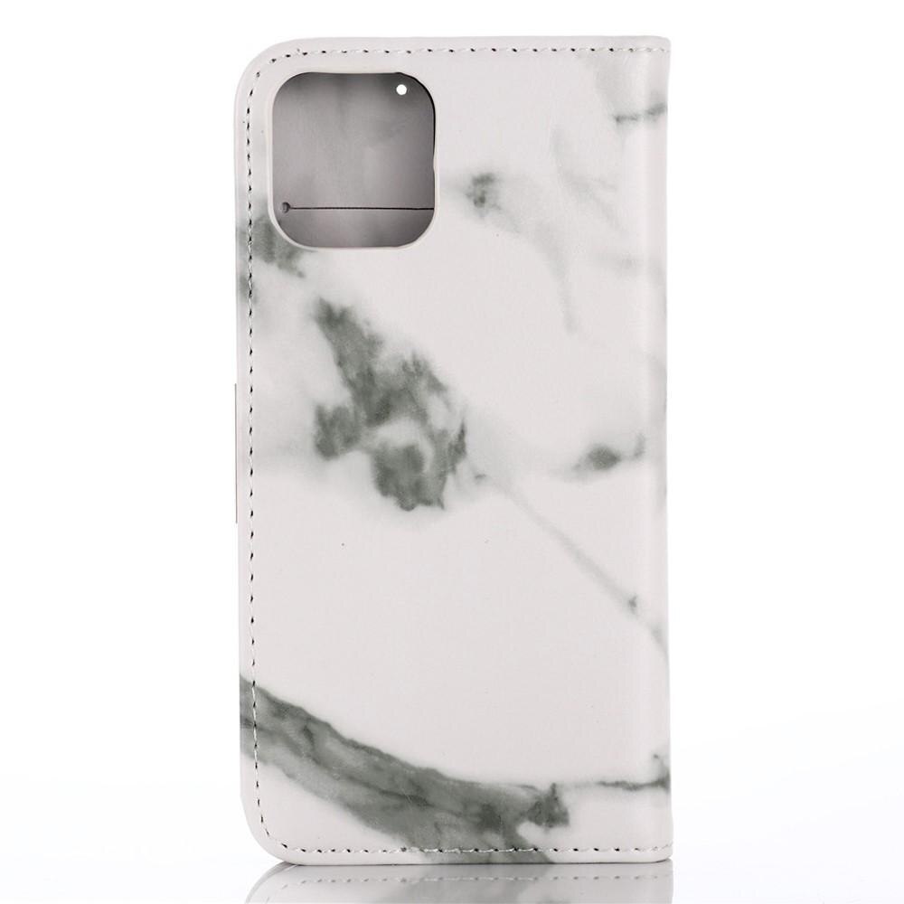 Coque portefeuille iPhone 12/12 Pro Marbre blanc