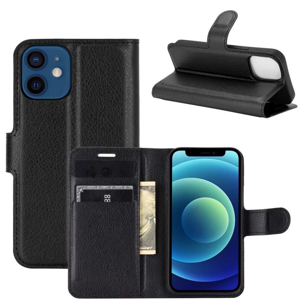 Coque portefeuille Apple iPhone 12 Mini, Noir