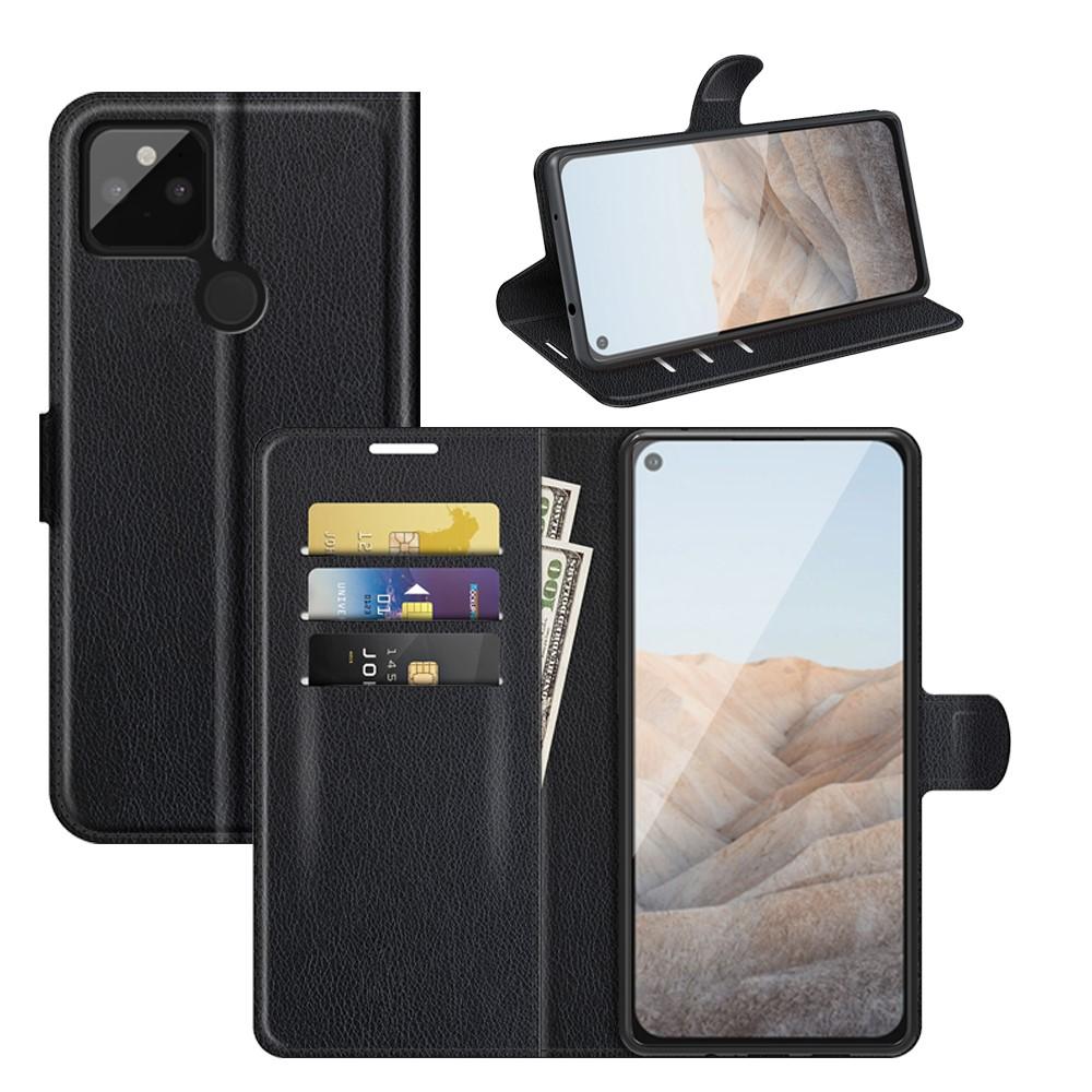 Coque portefeuille Google Pixel 5a, Noir