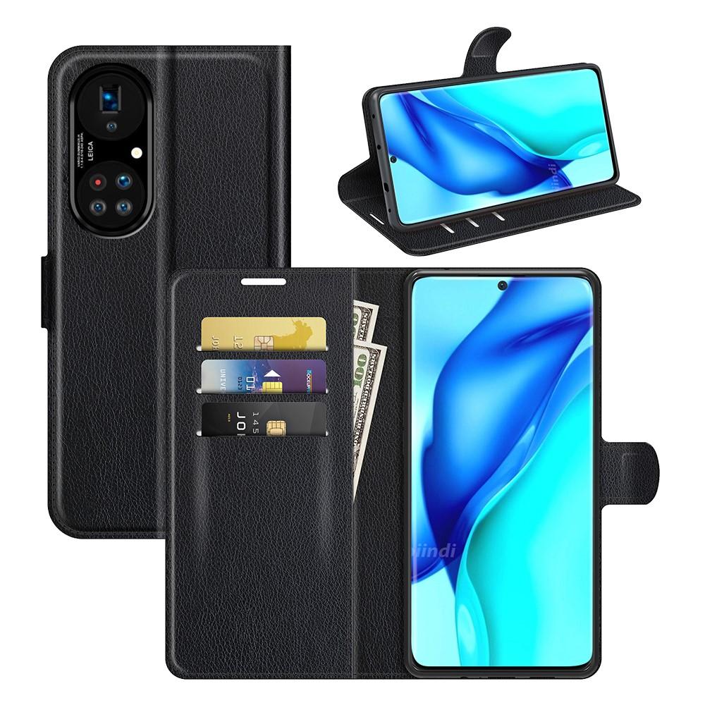 Coque portefeuille Huawei P50 Pro, Noir