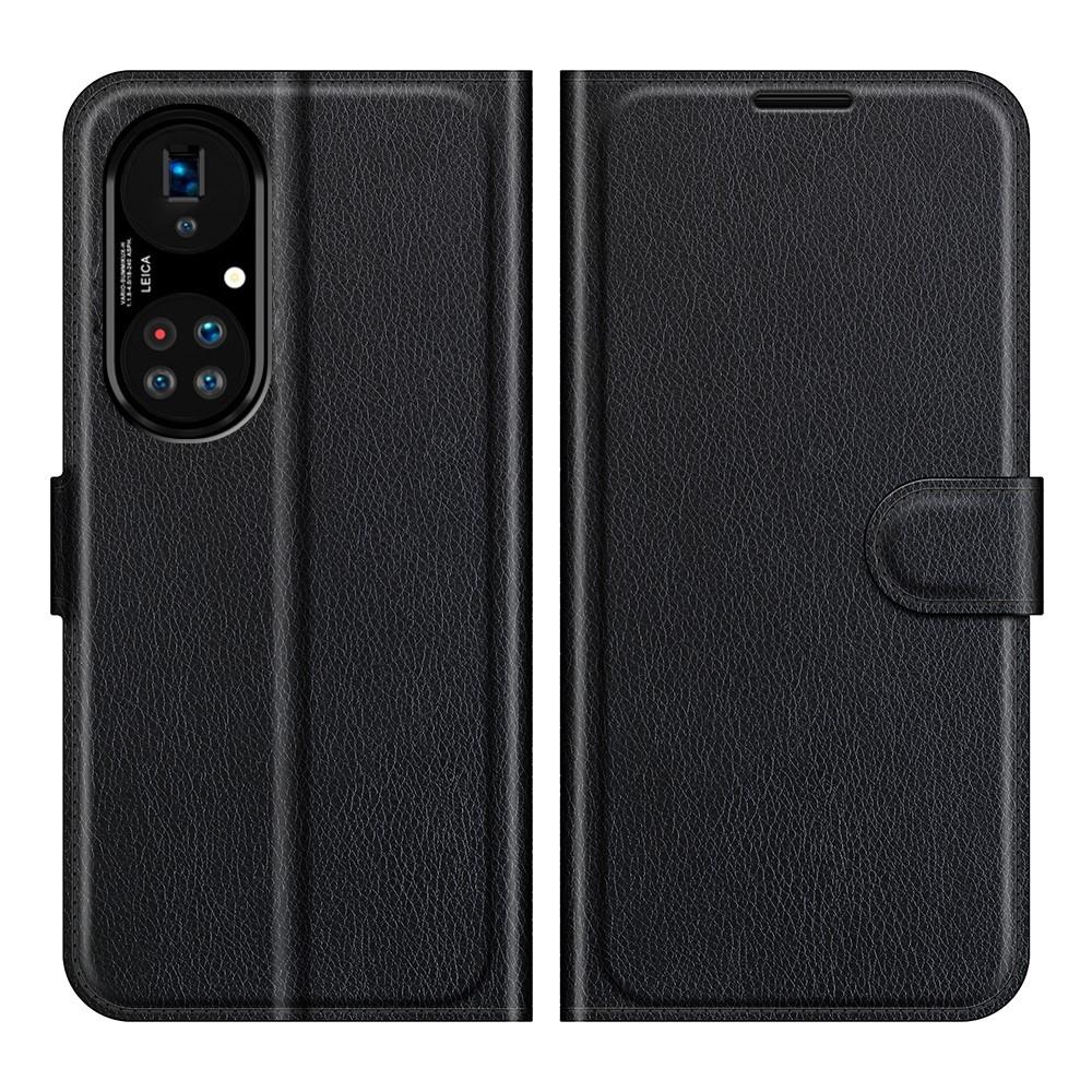 Coque portefeuille Huawei P50 Pro, Noir