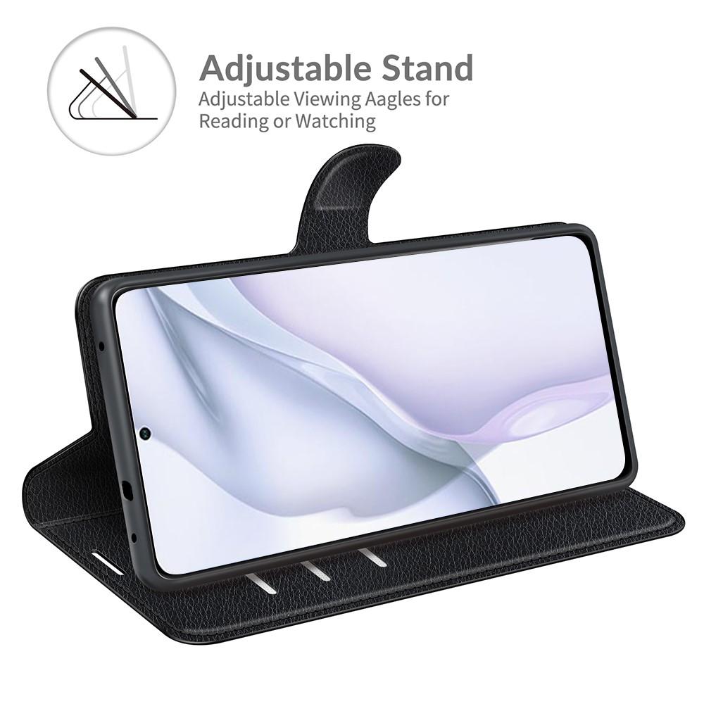 Coque portefeuille Huawei P50, Noir