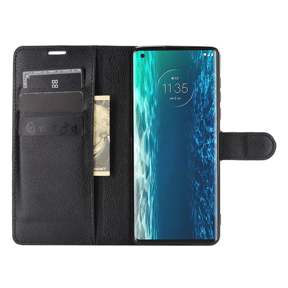 Coque portefeuille Motorola Edge, Noir