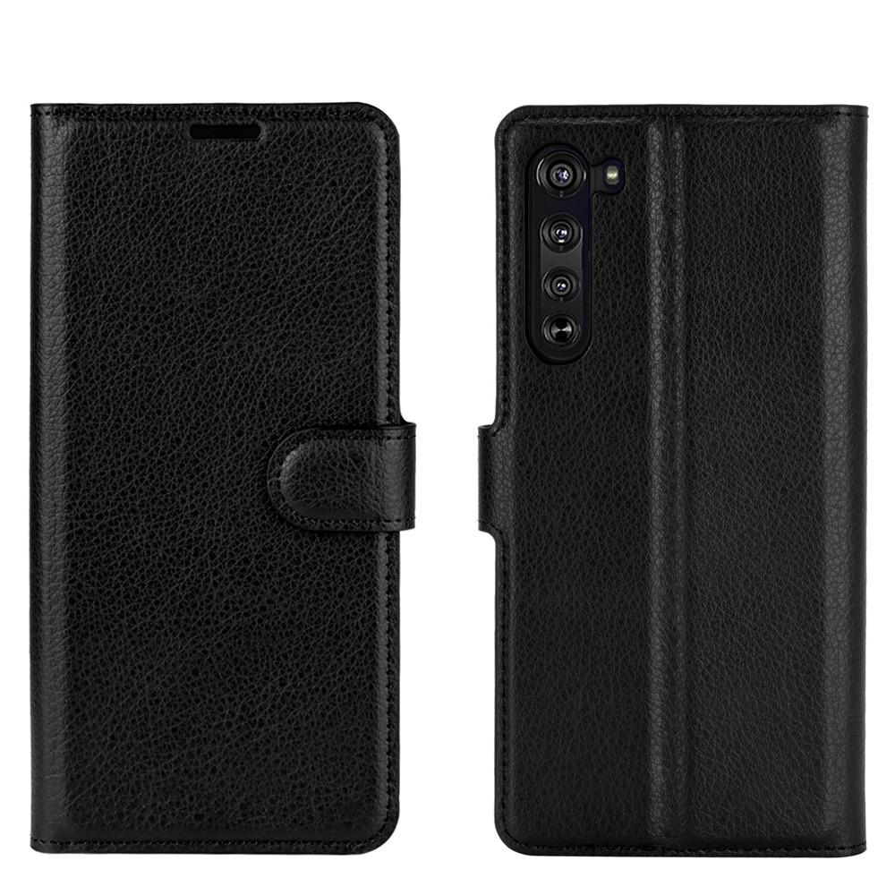Coque portefeuille Motorola Edge, Noir