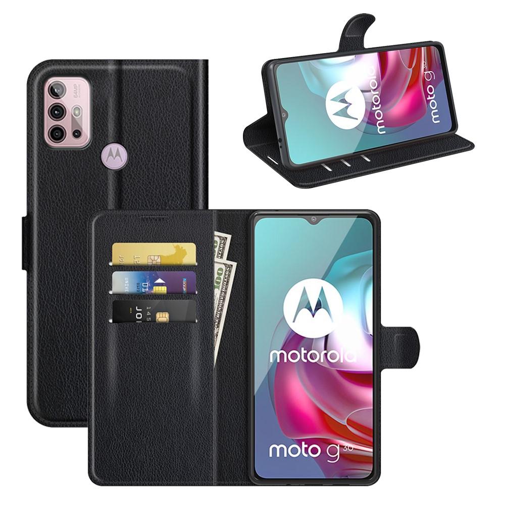 Coque portefeuille Motorola Moto G10/G20/G30 Noir