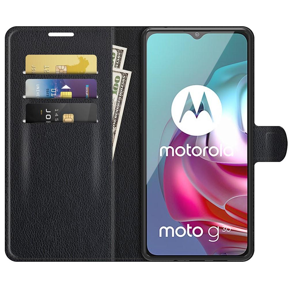 Coque portefeuille Motorola Moto G30/Moto G10/Moto G20, Noir