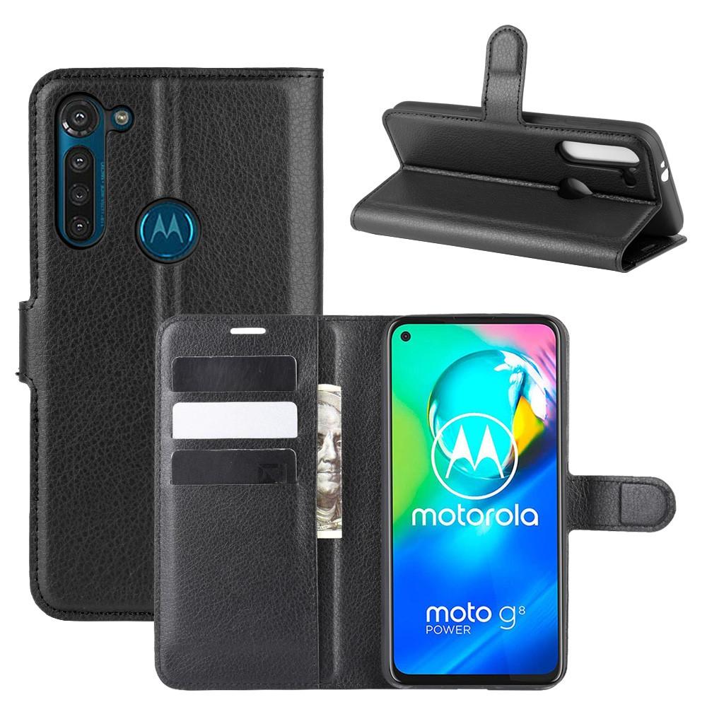 Coque portefeuille Motorola Moto G8 Power Noir