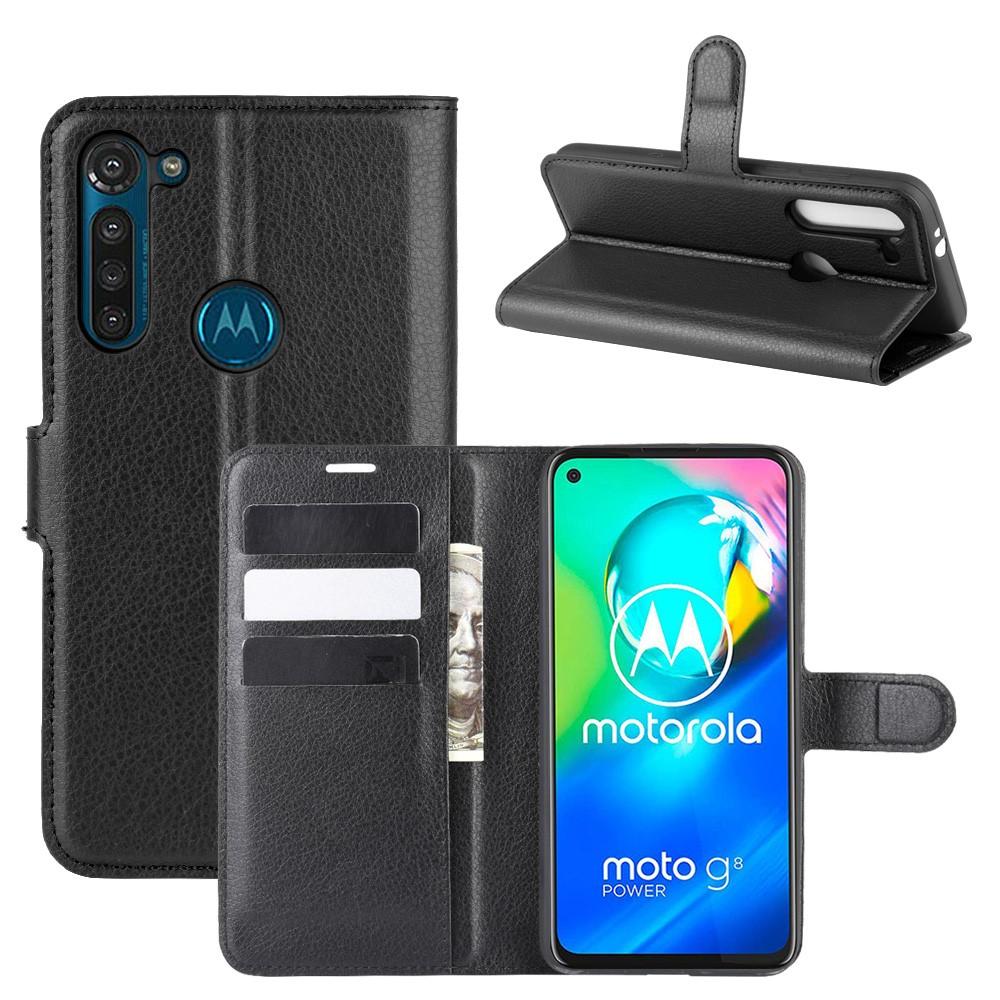Coque portefeuille Motorola Moto G8 Power, Noir