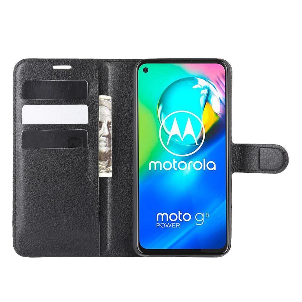 Coque portefeuille Motorola Moto G8 Power, Noir