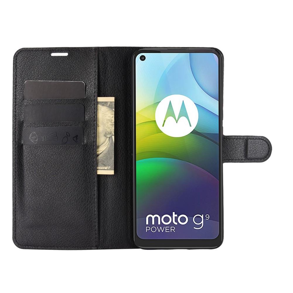 Coque portefeuille Motorola Moto G9 Power, Noir