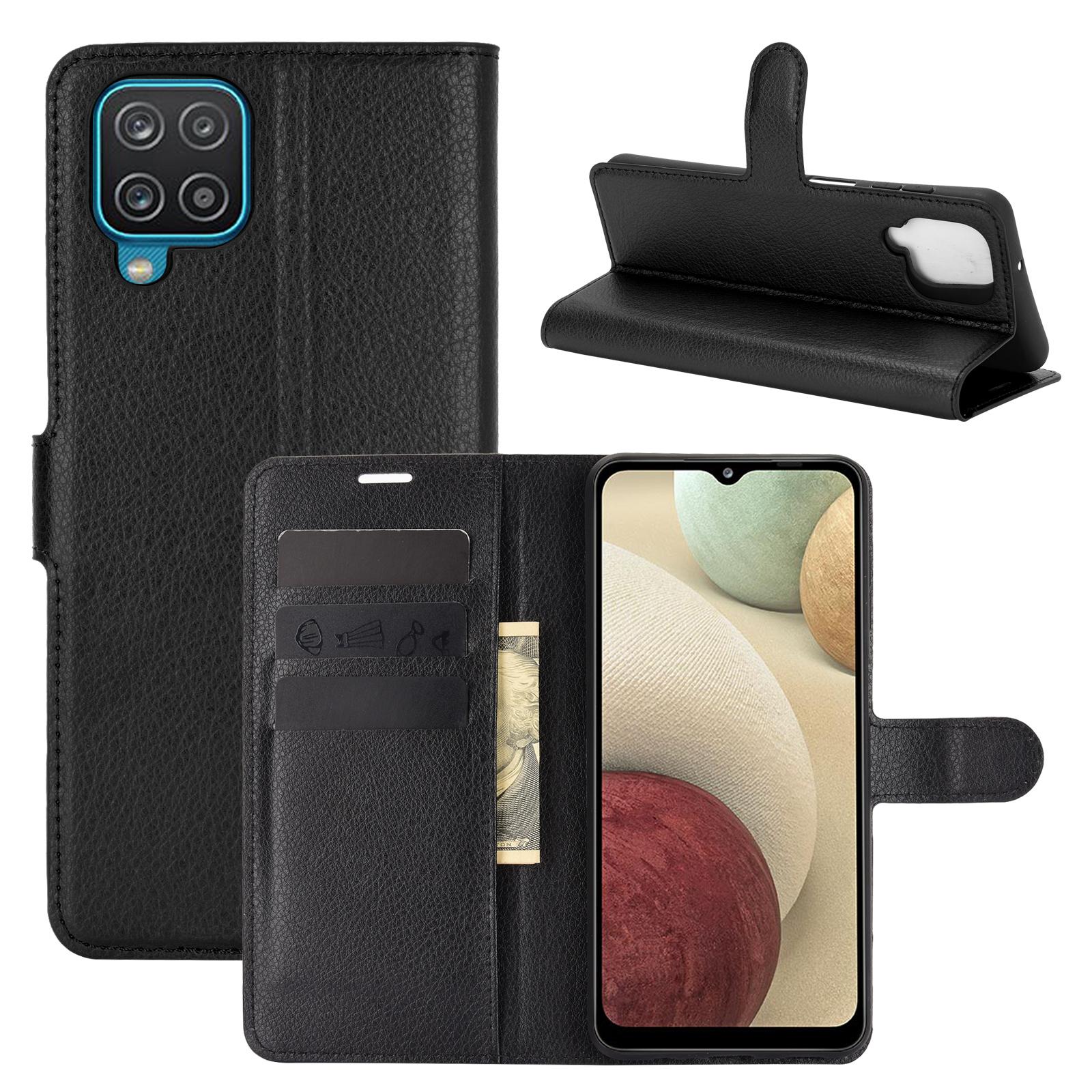 Coque portefeuille Samsung Galaxy A12 5G, Noir