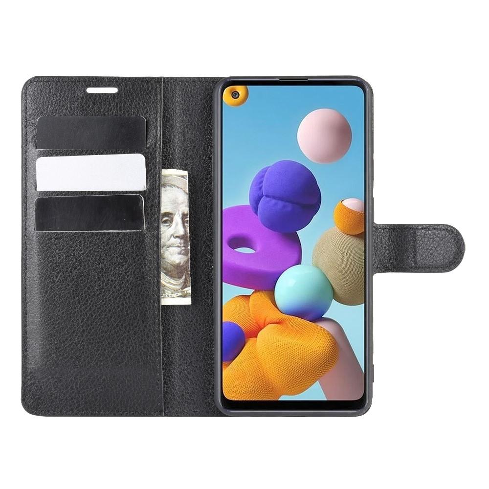 Coque portefeuille Samsung Galaxy A21s, Noir