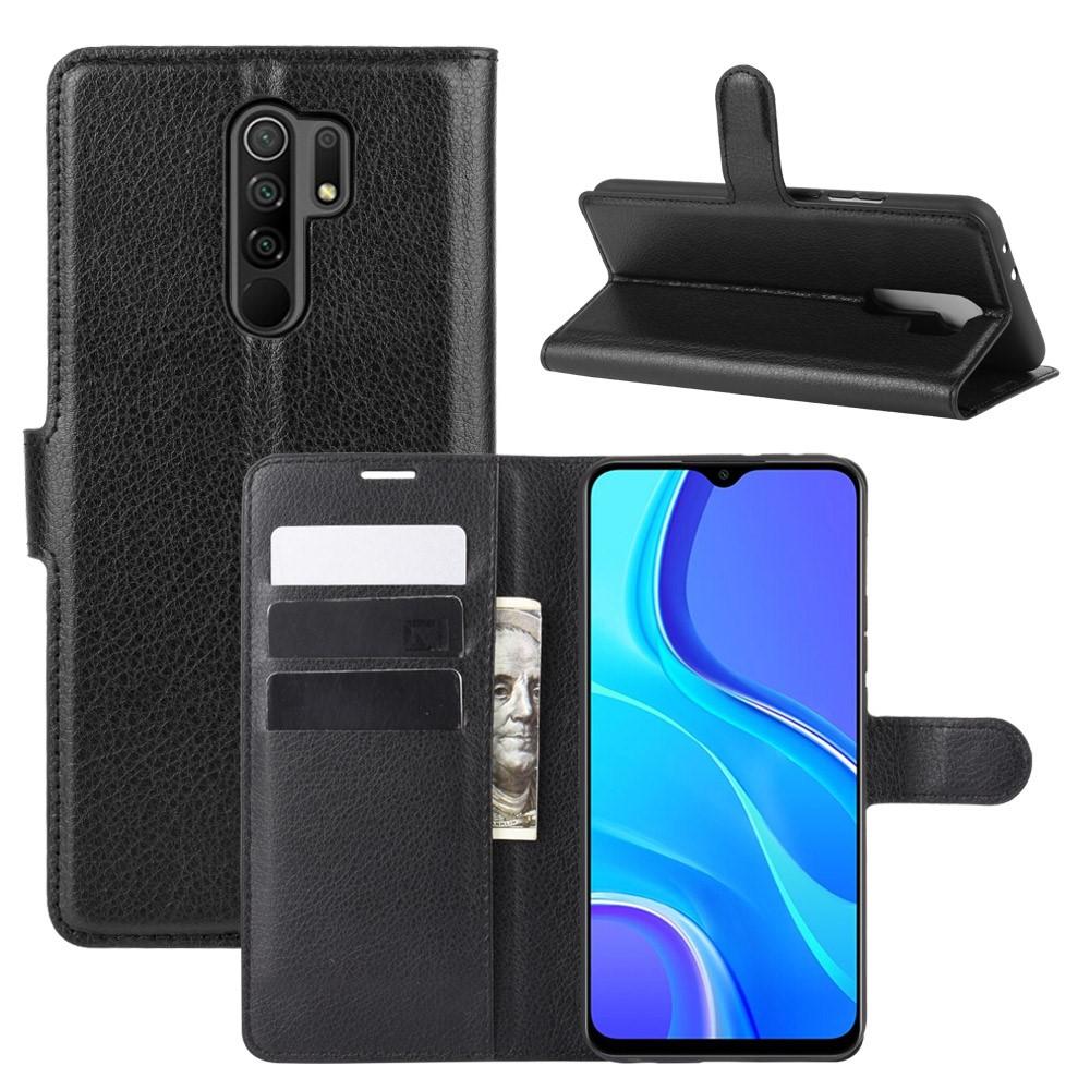 Coque portefeuille Xiaomi Redmi 9 Noir