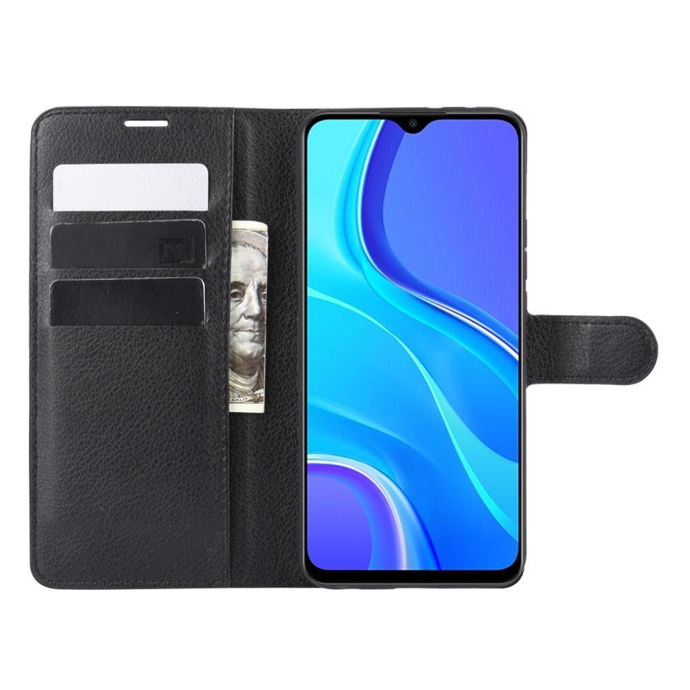 Coque portefeuille Xiaomi Redmi 9, Noir