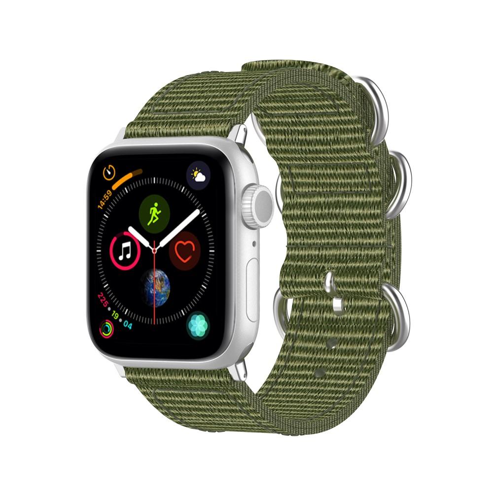 Bracelet Nato Apple Watch 45mm Series 7, vert