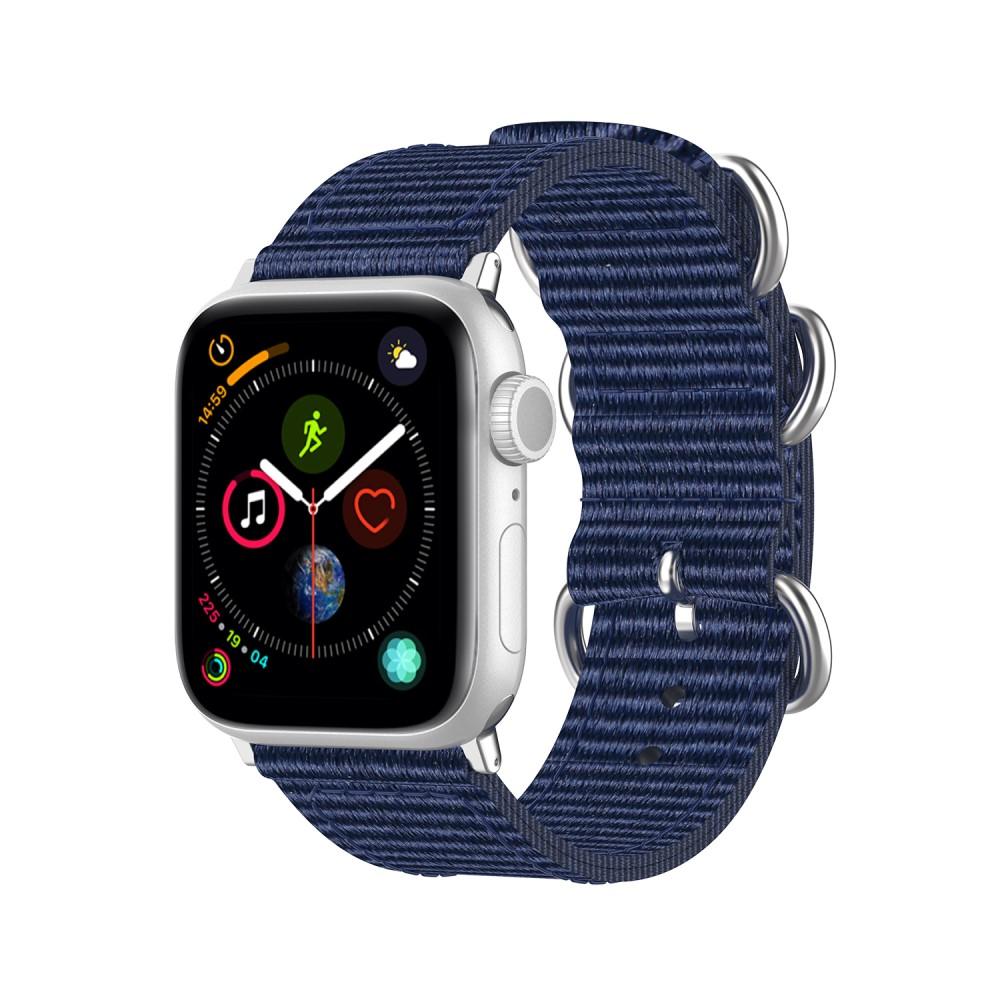 Bracelet Nato Apple Watch 45mm Series 9, bleu