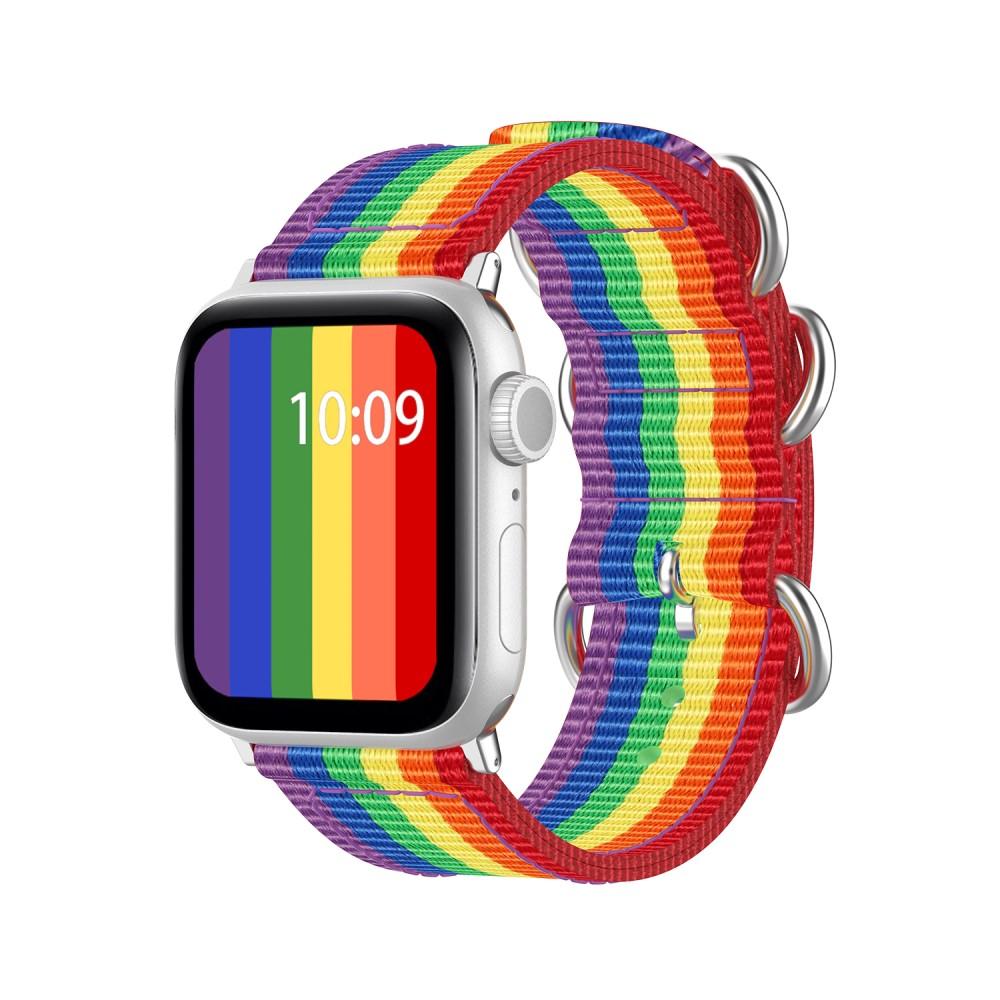 Bracelet Nato Apple Watch 40mm Arc-en-ciel