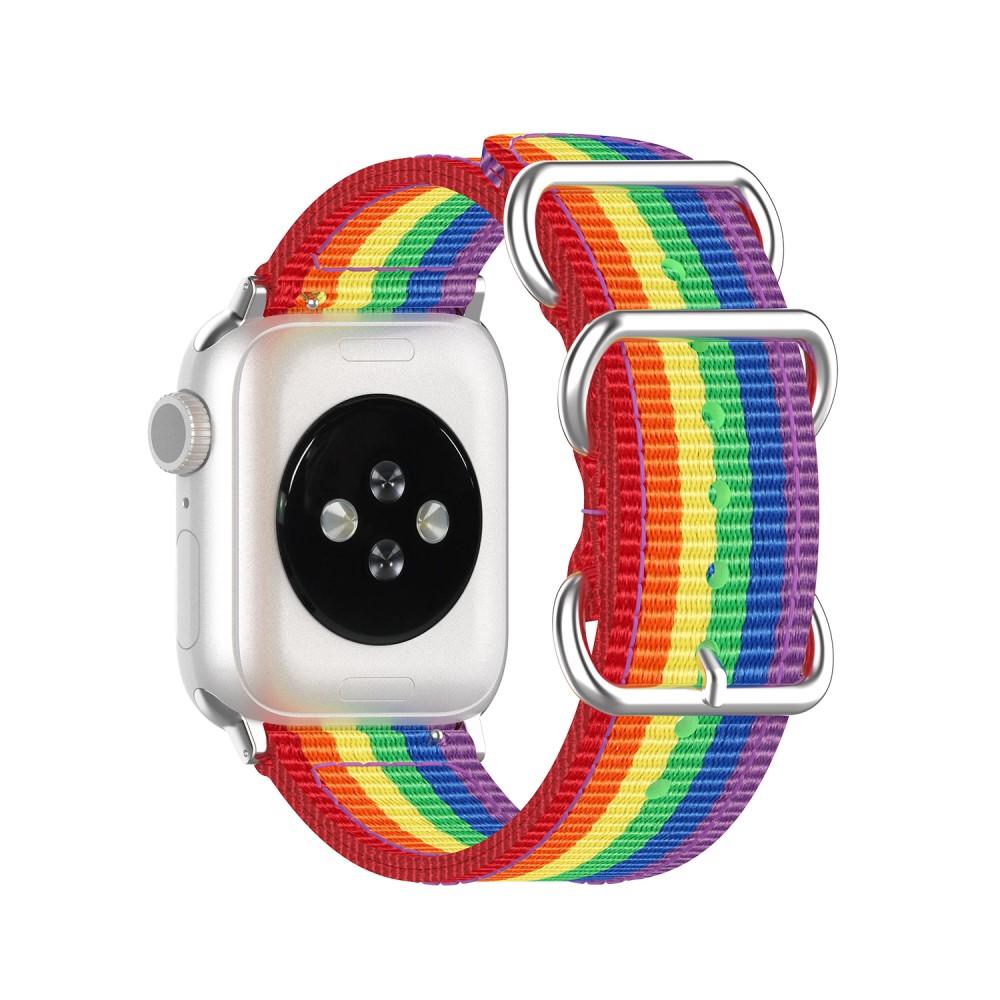 Bracelet Nato Apple Watch 44mm, Arc-en-ciel