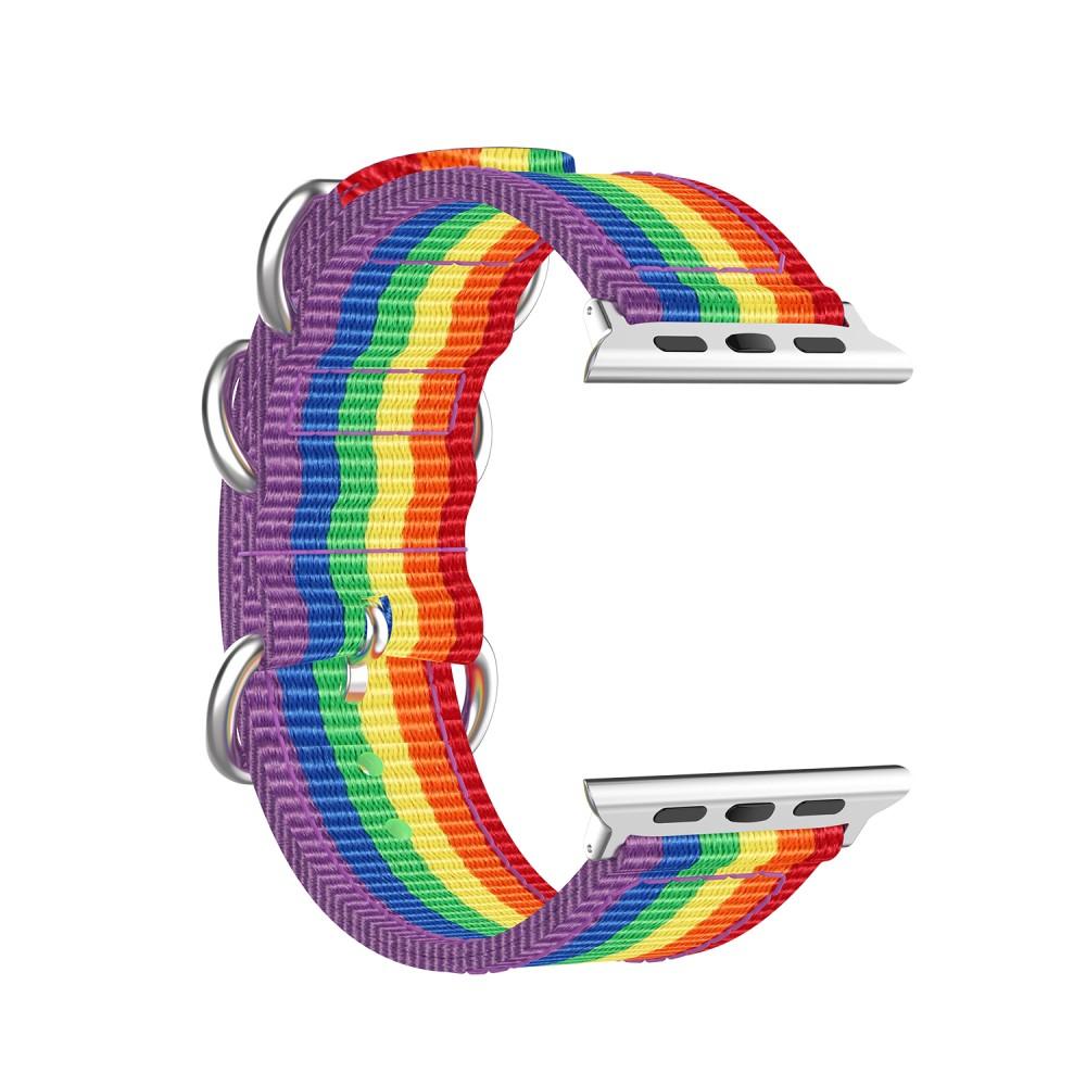 Bracelet Nato Apple Watch 44mm, Arc-en-ciel