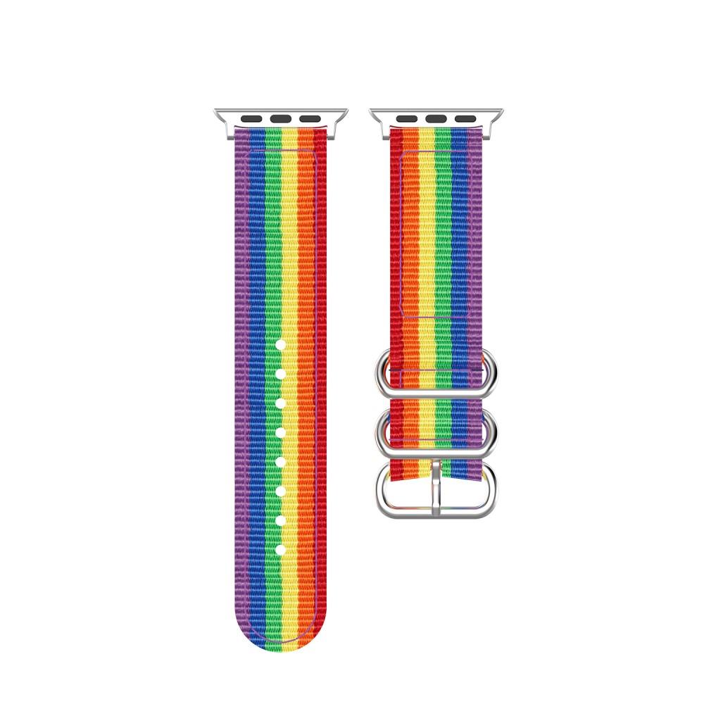 Bracelet Nato Apple Watch 44mm, Arc-en-ciel