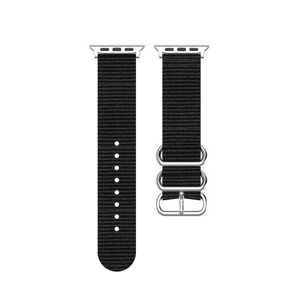Bracelet Nato Apple Watch 44mm, noir