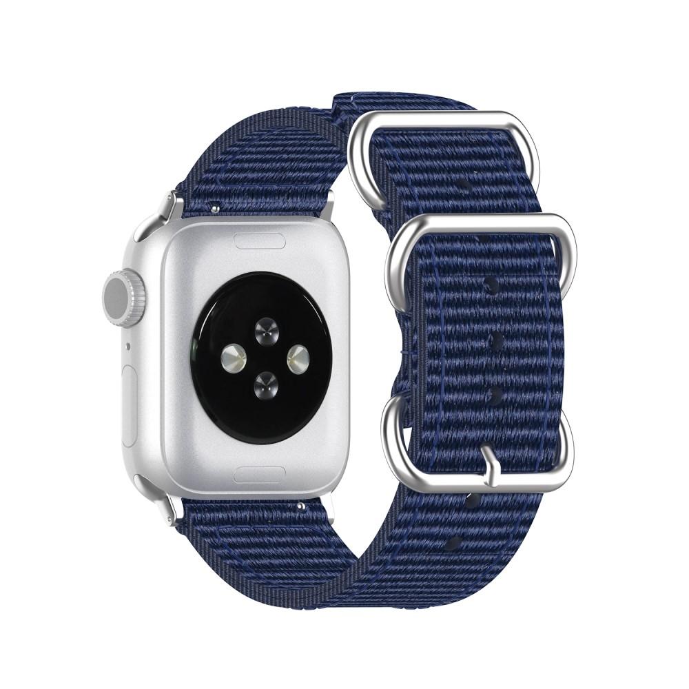 Bracelet Nato Apple Watch 45mm Series 8 Bleu