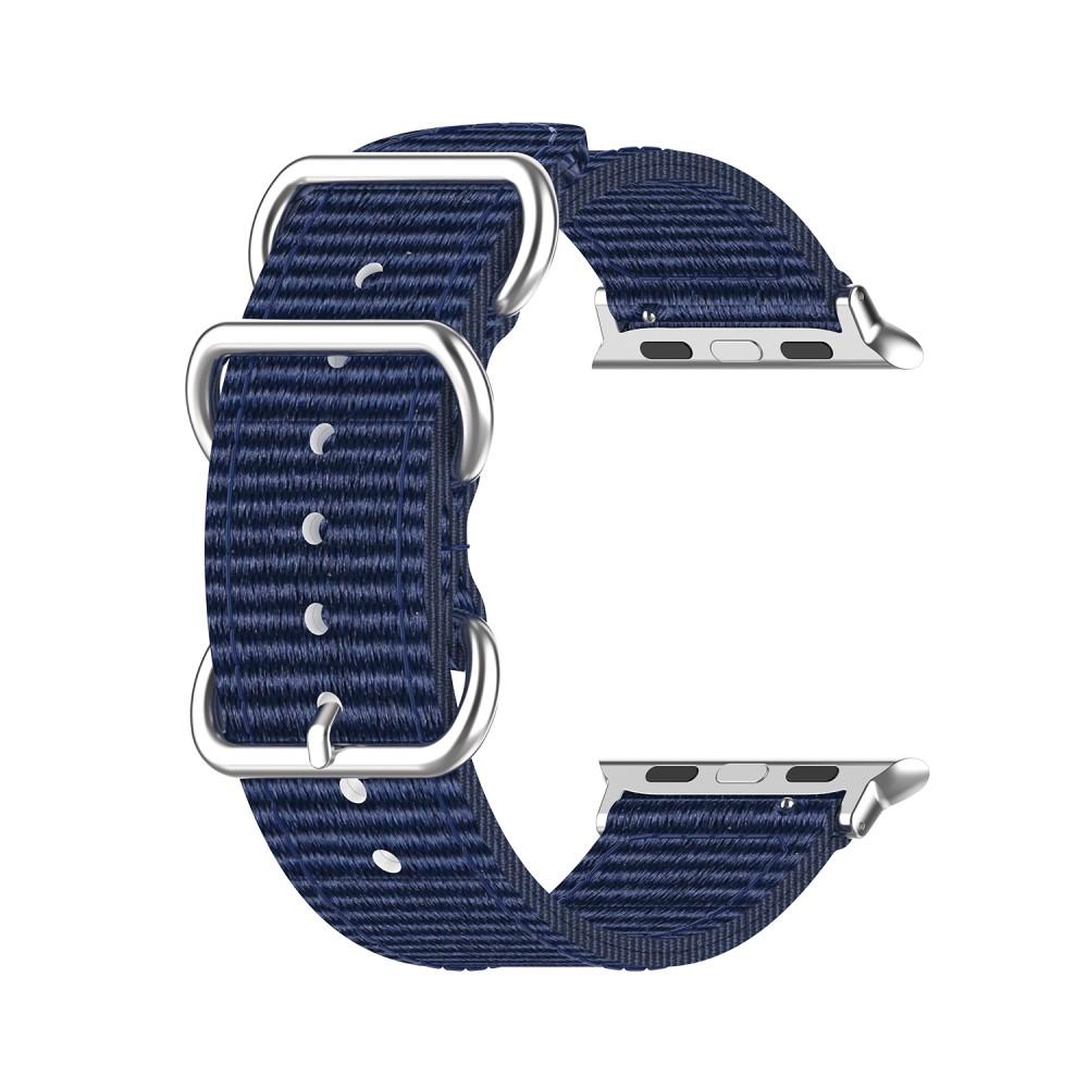 Bracelet Nato Apple Watch 45mm Series 8 Bleu