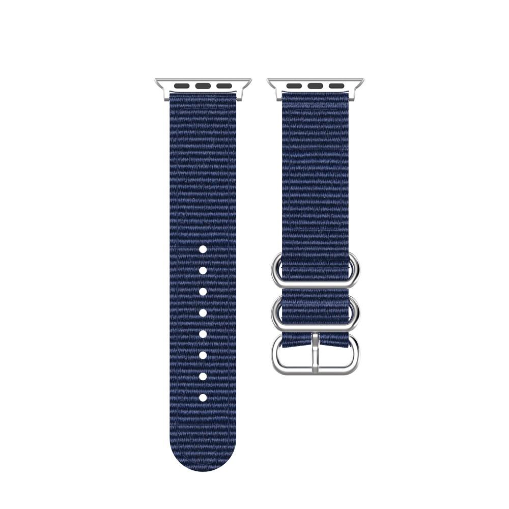 Bracelet Nato Apple Watch 45mm Series 8 Bleu