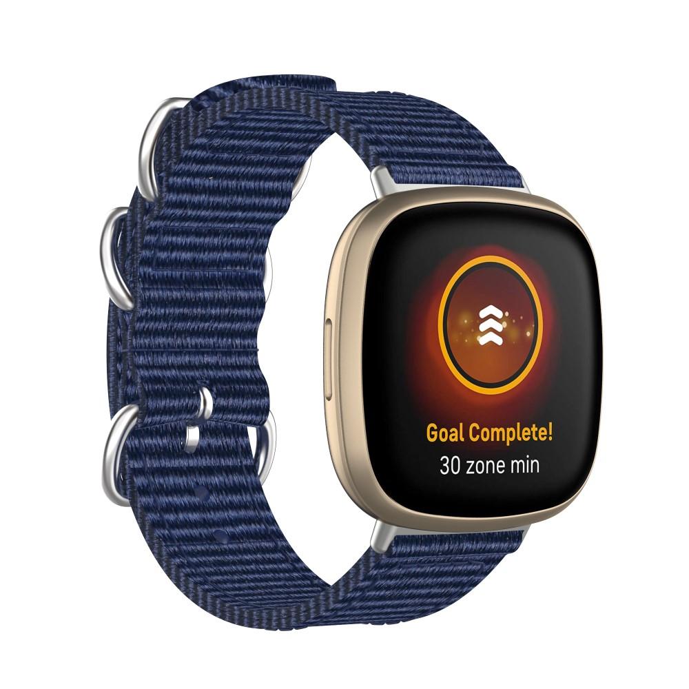 Bracelet Nato Fitbit Versa 3/Sense Bleu