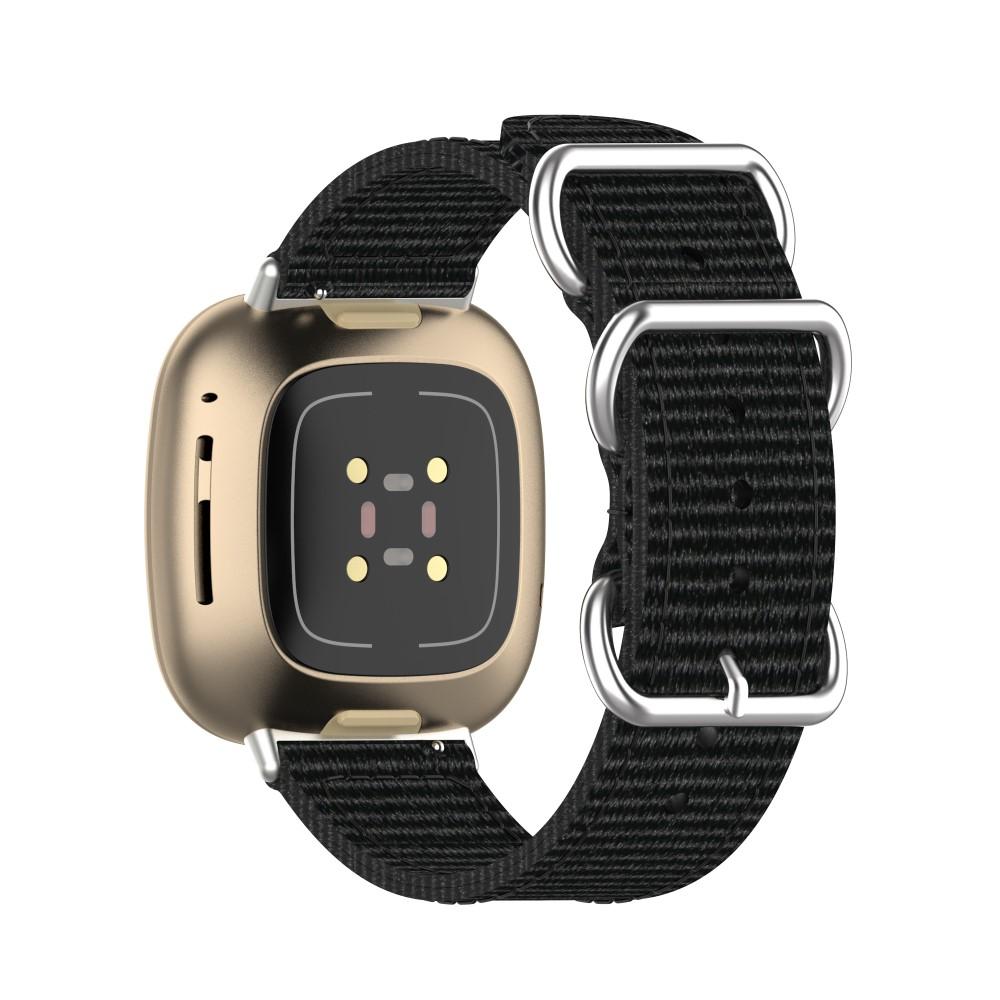 Bracelet Nato Fitbit Versa 3/Sense Noir