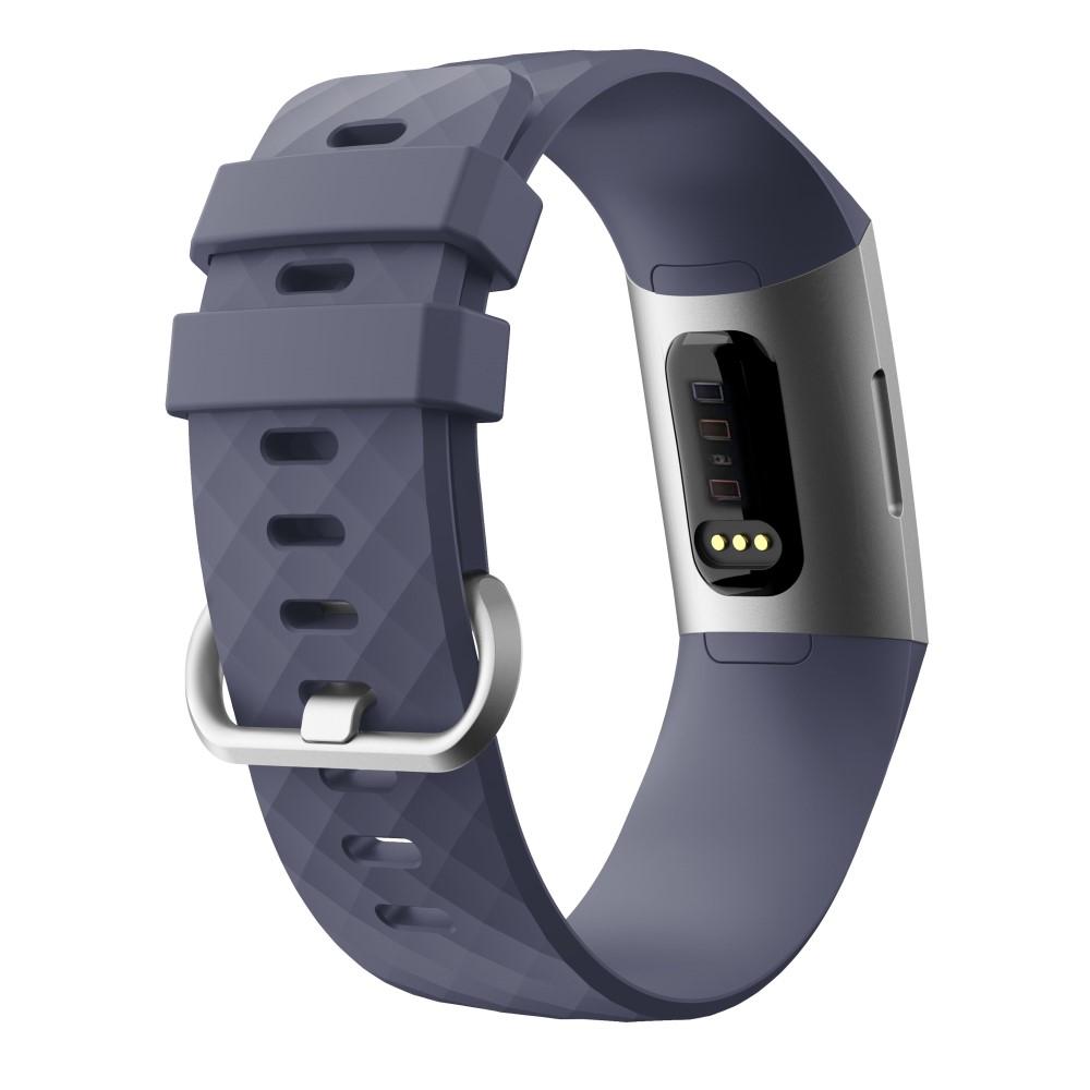 Bracelet en silicone pour Fitbit Charge 3/Charge 4, Violet
