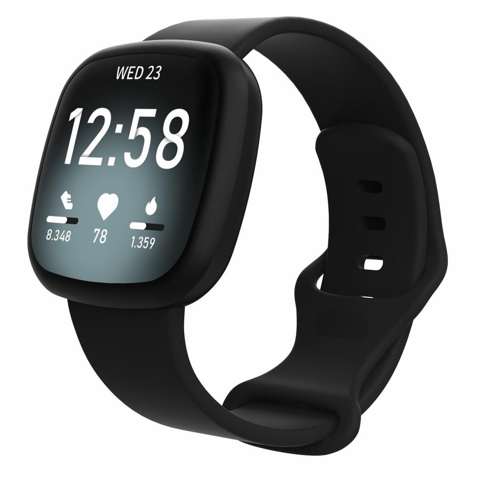 Bracelet en silicone Fitbit Versa 3/Sense Noir