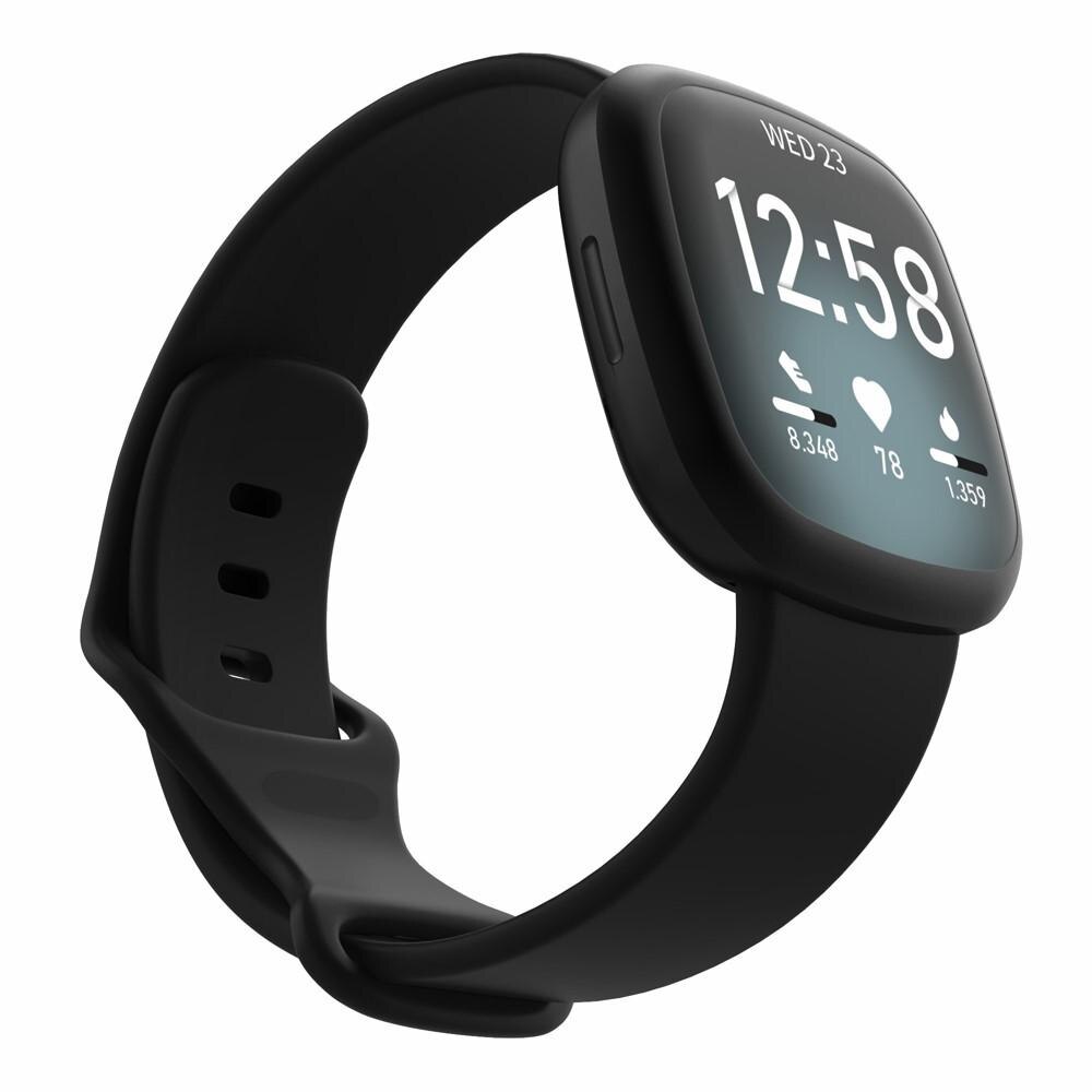 Bracelet en silicone Fitbit Versa 3/Sense Noir