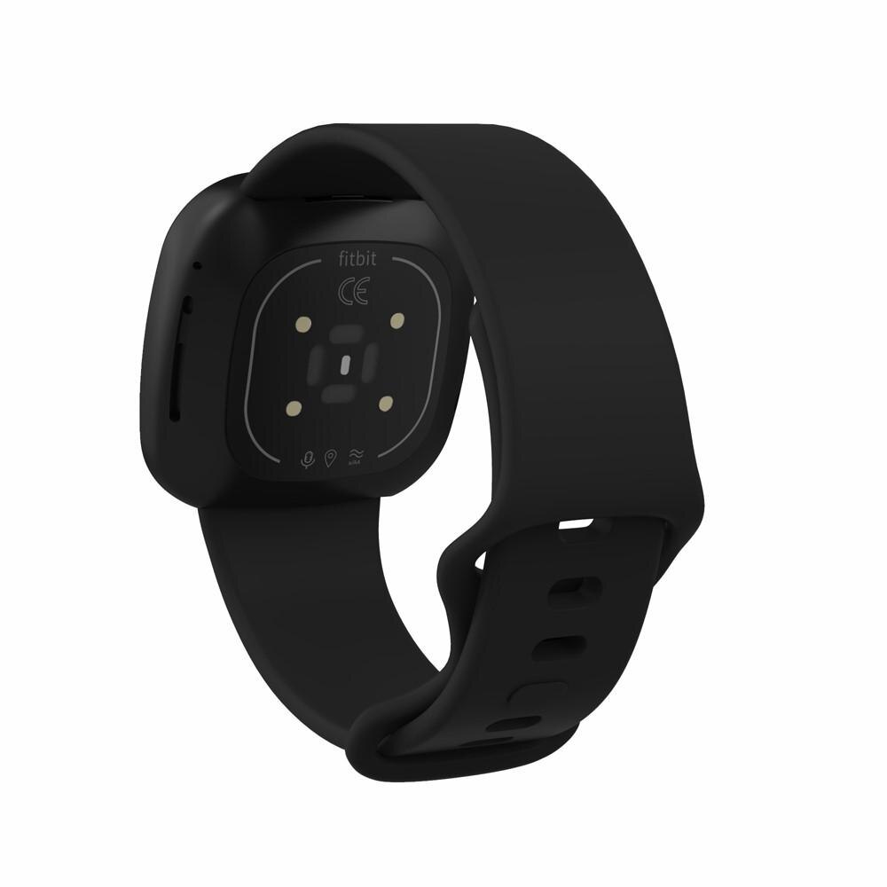 Bracelet en silicone Fitbit Versa 3/Sense Noir