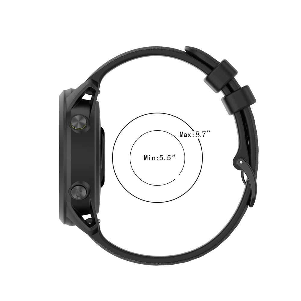 Bracelet en silicone pour Garmin Forerunner 745, Noir
