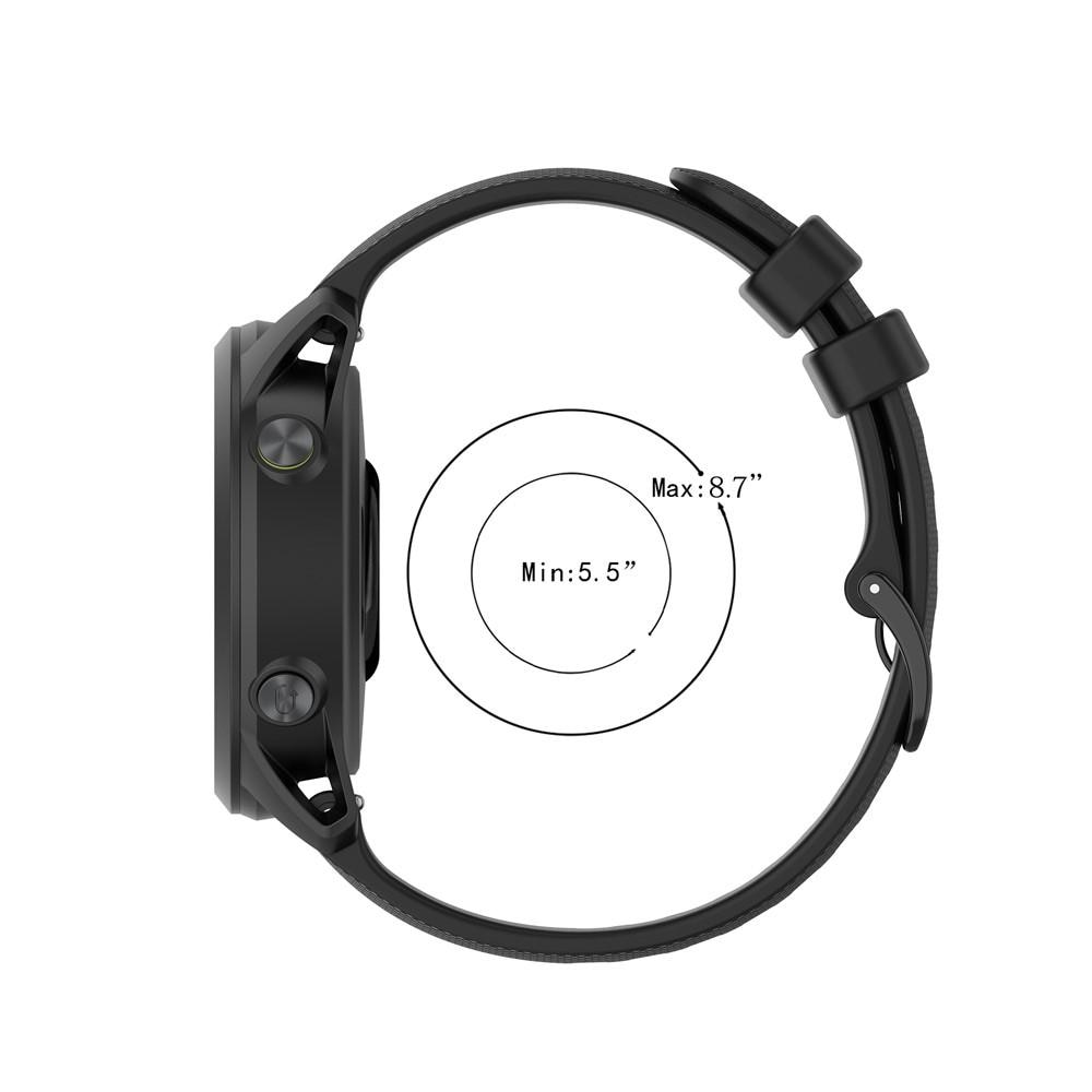 Bracelet en silicone pour Garmin Forerunner 745, noir