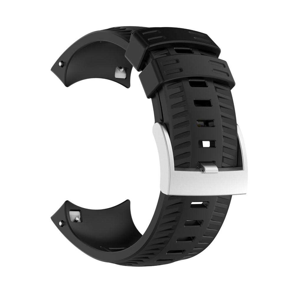 Bracelet en silicone pour  9 Baro/Suunto 7/Suunto 9, Noir