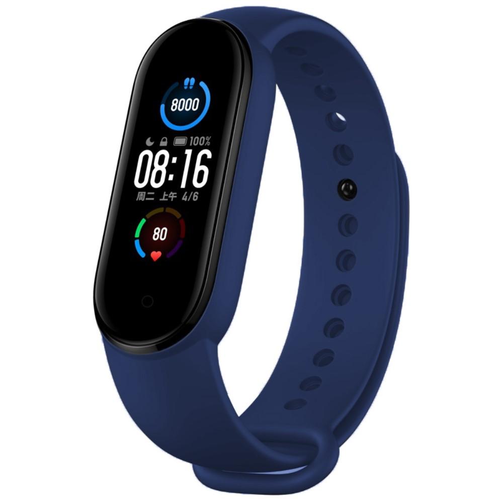 Bracelet en silicone pour Xiaomi Mi Band 5/6, bleu