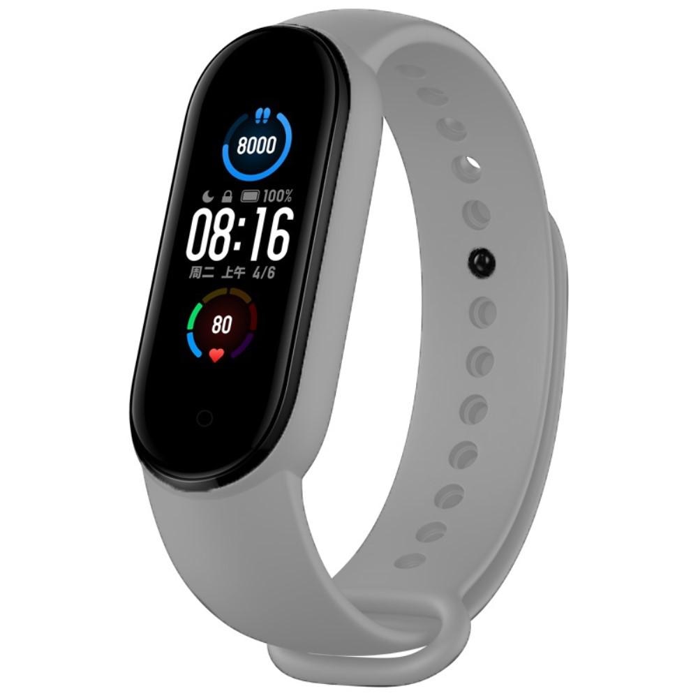 Bracelet en silicone pour Xiaomi Mi Band 5/Mi Band 6, Gris