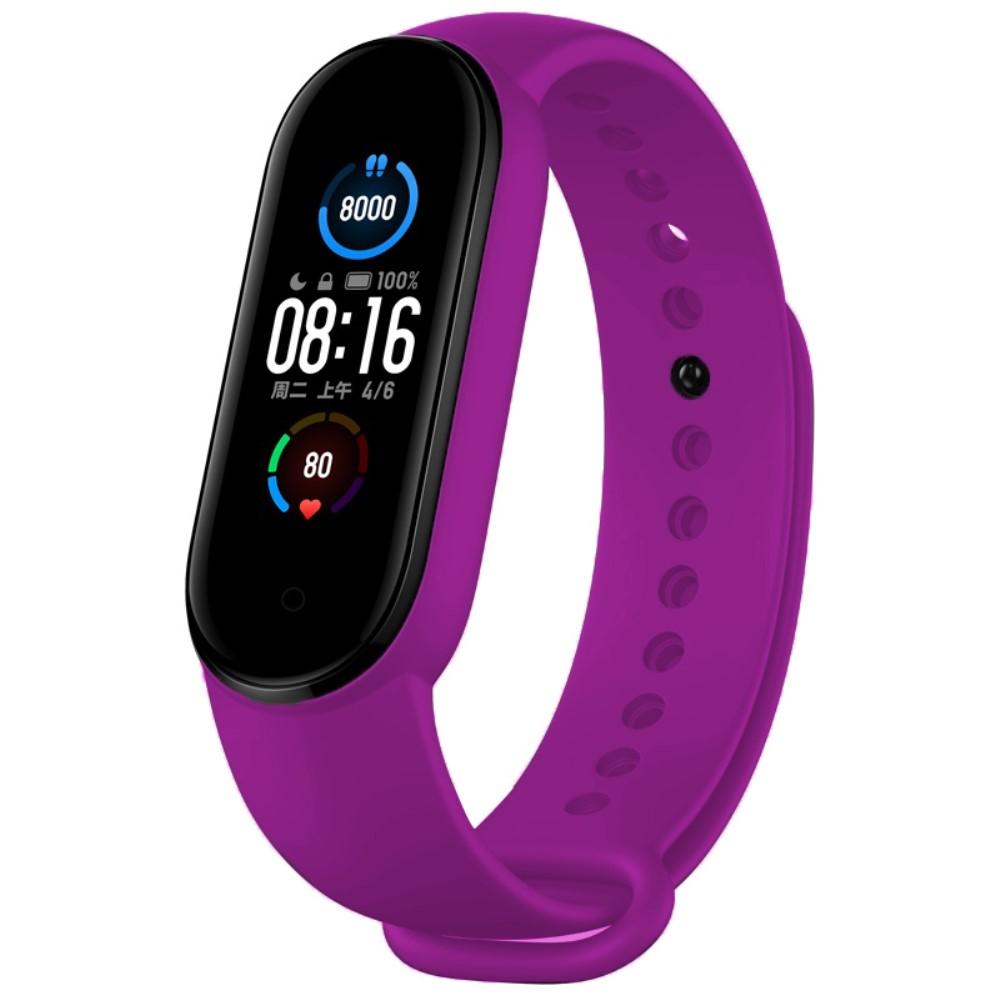 Bracelet en silicone pour Xiaomi Mi Band 5/Mi Band 6, Violet
