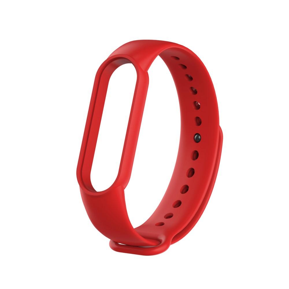 Bracelet en silicone pour Xiaomi Mi Band 5/Mi Band 6, Rouge