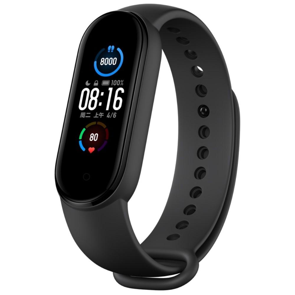 Bracelet en silicone pour Xiaomi Mi Band 5/6, noir