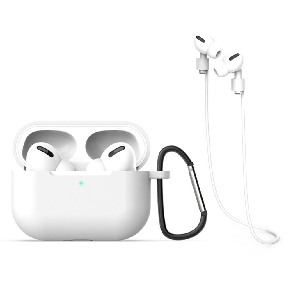 Coque en silicone avec mousqueton AirPods Pro Blanc