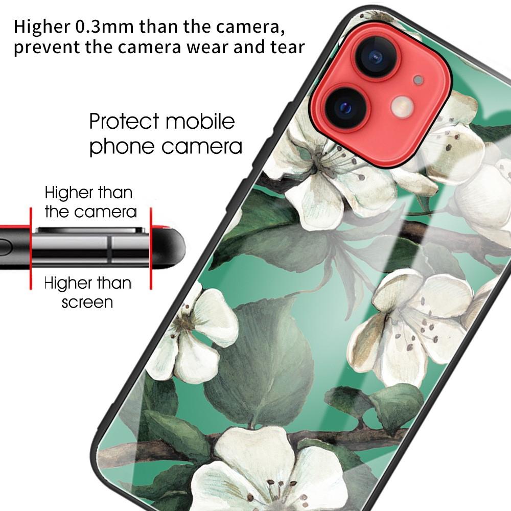 Coque en verre trempé iPhone 11 Fleurs