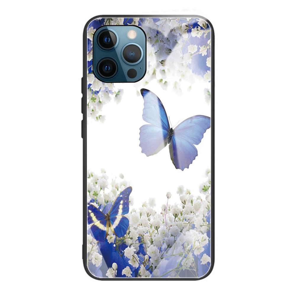 Coque en verre trempé iPhone 12/12 Pro Papillons