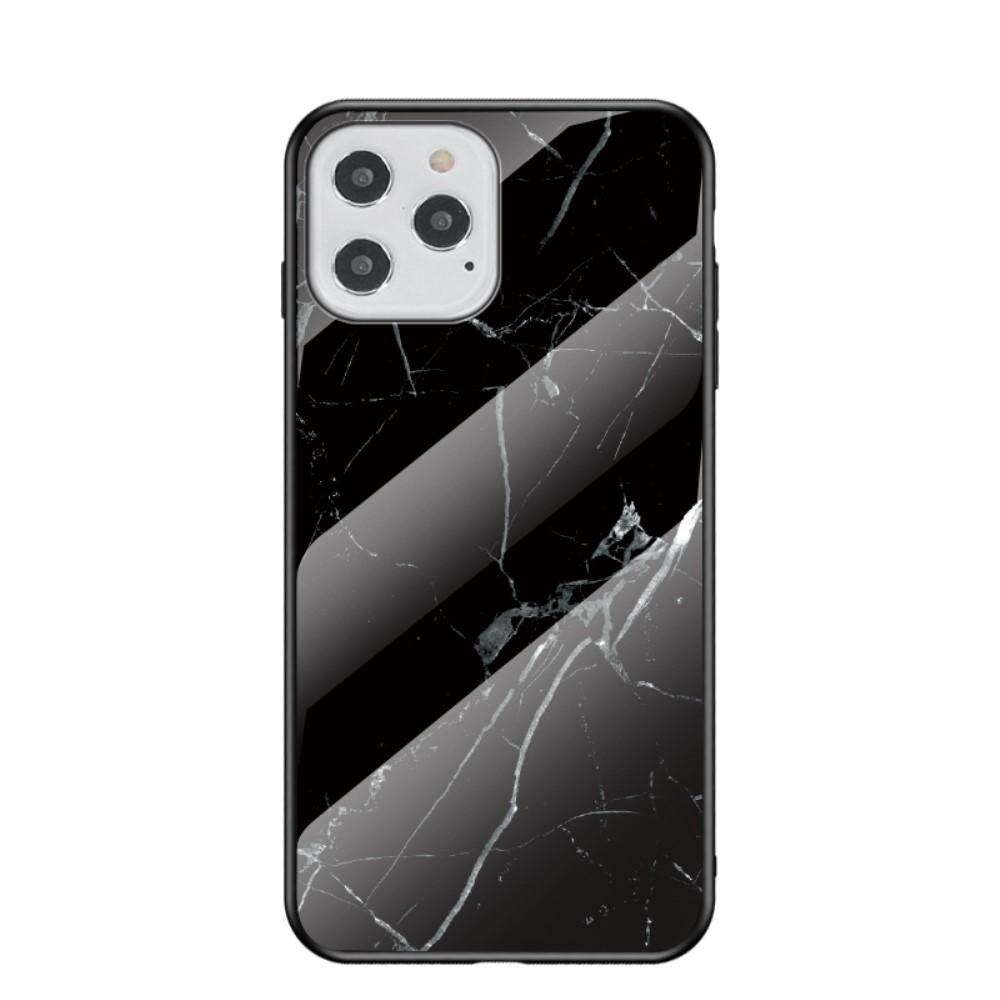 Coque en verre trempé iPhone 12/12 Pro Marbre noir